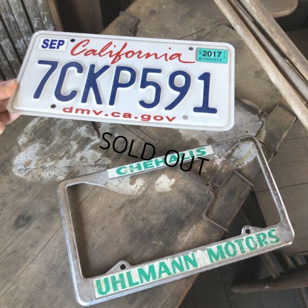 画像5: Vintage Automotive License Plate Frame / CHEHALIS UHLMANN MOTORS (B403)