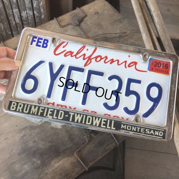 画像6: Vintage Automotive License Plate Frame / BRUMFIELD-TWIDWELL MONTESAND (B409)