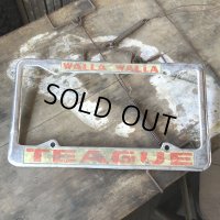 Vintage Automotive License Plate Frame / WALLA WALLA TEAGUE (B406)