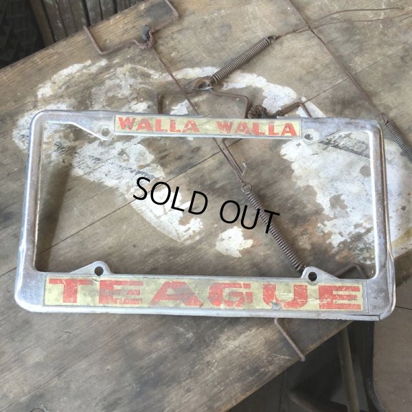 画像1: Vintage Automotive License Plate Frame / WALLA WALLA TEAGUE (B406)