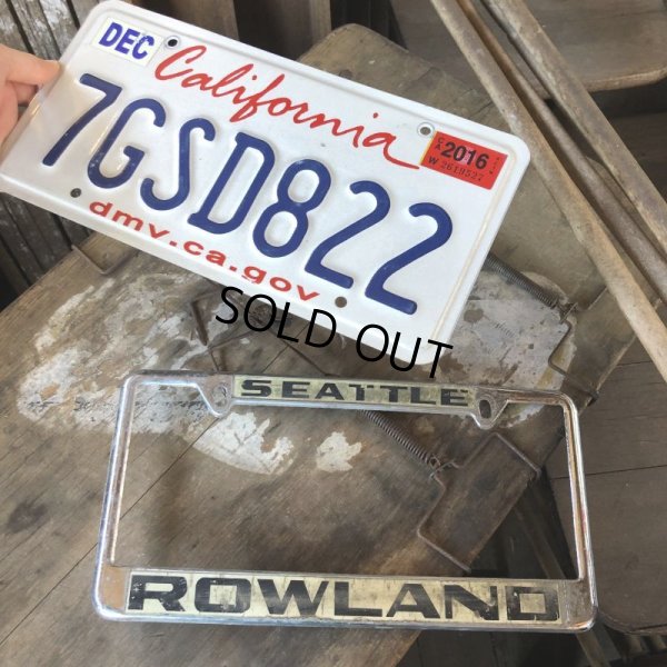 画像6: Vintage Automotive License Plate Frame / SEATTLE ROWLAND (B402)