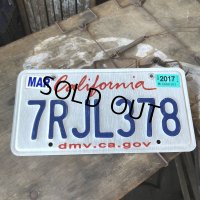 American License Number Plate / California 7RJL378 (B392)