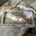 Vintage Automotive License Plate Frame / BRUMFIELD-TWIDWELL MONTESAND (B409)