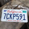 画像1: American License Number Plate / California 7CKP591 (B391) (1)