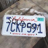 American License Number Plate / California 7CKP591 (B391)