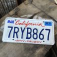 画像1: Vintage American License Number Plate / California 7RYB867 (B387) (1)