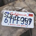 American License Number Plate / California 6YFF359 (B398)