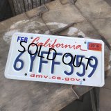 American License Number Plate / California 6YFF359 (B398)