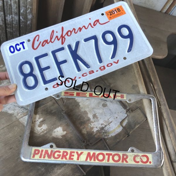 画像5: Vintage Automotive License Plate Frame / SELAH PINGREY MOTOR CO. (B402)