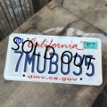 American License Number Plate / California 7MUB035 (B390)
