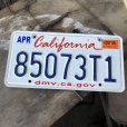 画像1: American License Number Plate / California 85073T1 (B389) (1)