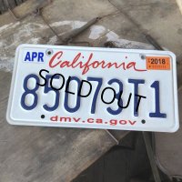 American License Number Plate / California 85073T1 (B389)