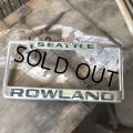 Vintage Automotive License Plate Frame / SEATTLE ROWLAND (B402)