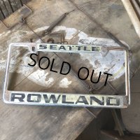 Vintage Automotive License Plate Frame / SEATTLE ROWLAND (B402)