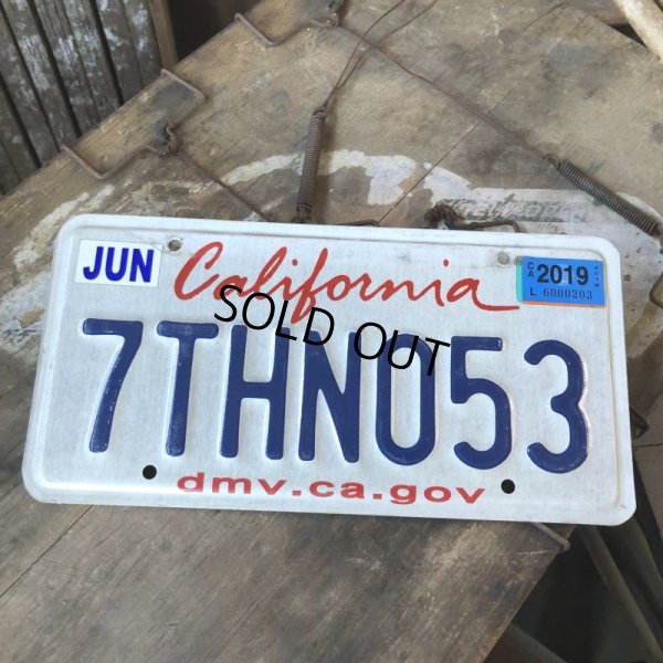 画像1: Vintage American License Number Plate / California 7THN053 (B386)