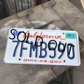 American License Number Plate / California 7FMB590 (B396)