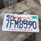 American License Number Plate / California 7FMB590 (B396)