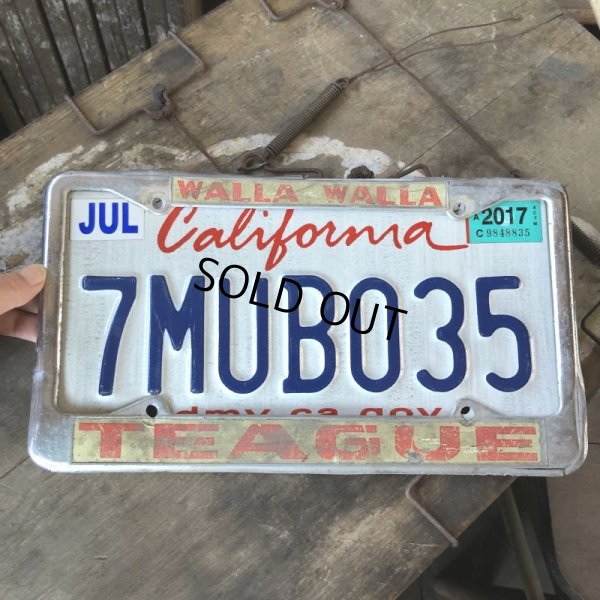画像6: Vintage Automotive License Plate Frame / WALLA WALLA TEAGUE (B406)