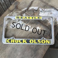 Vintage Automotive License Plate Frame / SEATTLE CHUCK OLSON (B405)
