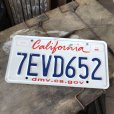 画像1: American License Number Plate / California 7EVD652 (B400) (1)