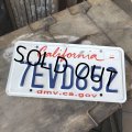 American License Number Plate / California 7EVD652 (B400)