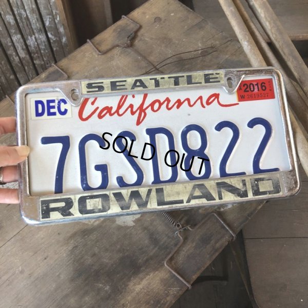 画像7: Vintage Automotive License Plate Frame / SEATTLE ROWLAND (B402)