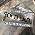 Vintage Automotive License Plate Frame / BERKELEY GIL. ASHCOM (B401)