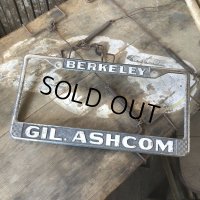 Vintage Automotive License Plate Frame / BERKELEY GIL. ASHCOM (B401)