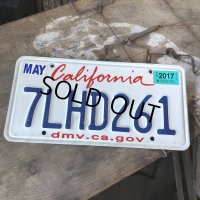 American License Number Plate / California 7LHD261 (B397)