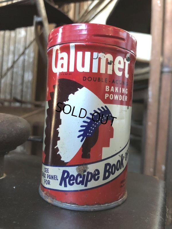 画像1: Vintage Calumet Baking Powder Tin Can 1/2lb (B411)