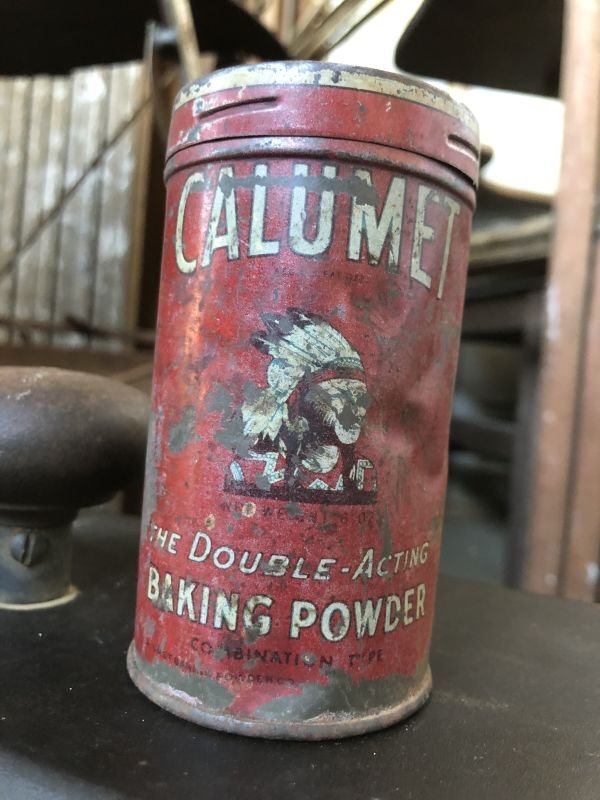 画像1: Vintage Calumet Baking Powder Tin Can 6oz (B414)