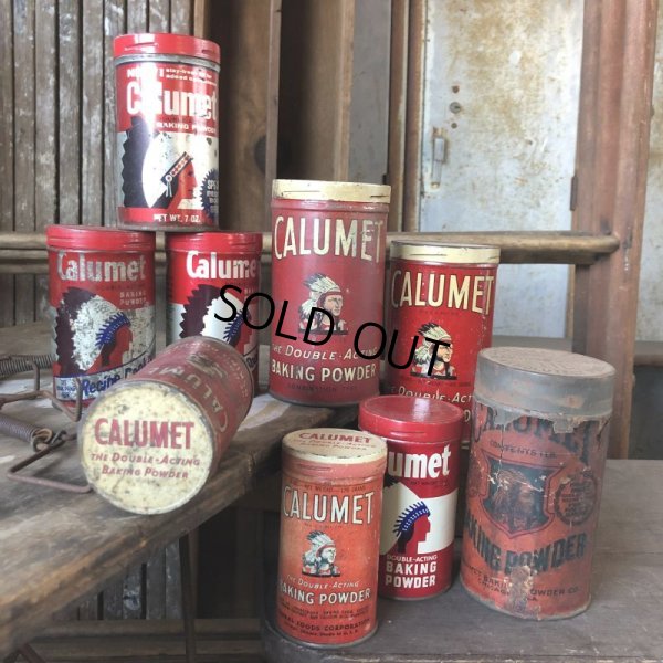 画像10: Vintage Calumet Baking Powder Tin Can 1 Pound (B415)