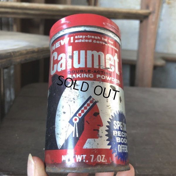 画像8: Vintage Calumet Baking Powder Tin Can 7oz (B412)