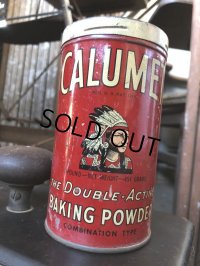 Vintage Calumet Baking Powder Tin Can 1 Pound (B415)