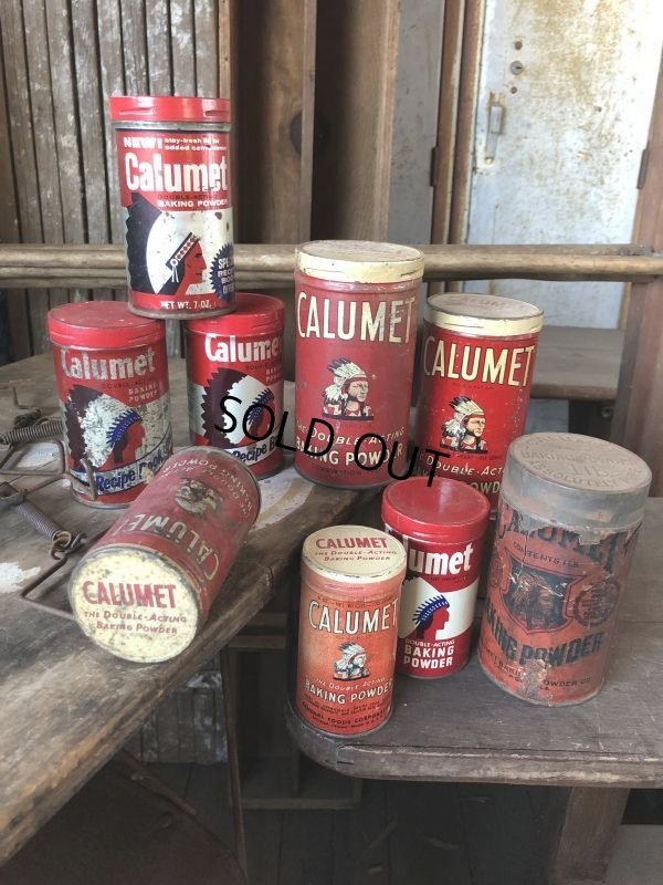 画像9: Vintage Calumet Baking Powder Tin Can 1/2lb (B410)