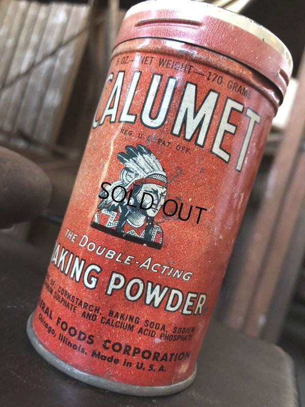 画像7: Vintage Calumet Baking Powder Tin Can 6oz (B413)