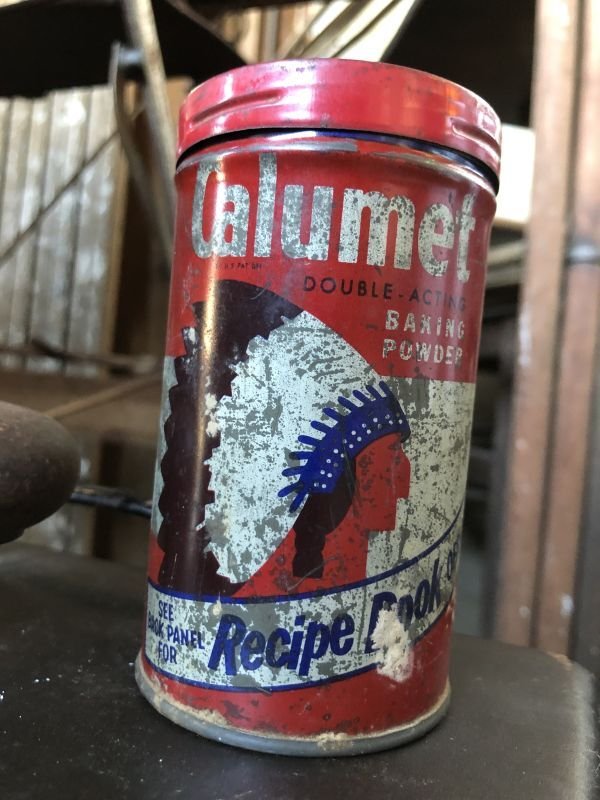 画像1: Vintage Calumet Baking Powder Tin Can 1/2lb (B410)