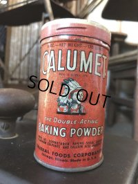 Vintage Calumet Baking Powder Tin Can 6oz (B413)