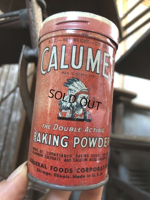 画像8: Vintage Calumet Baking Powder Tin Can 6oz (B413)