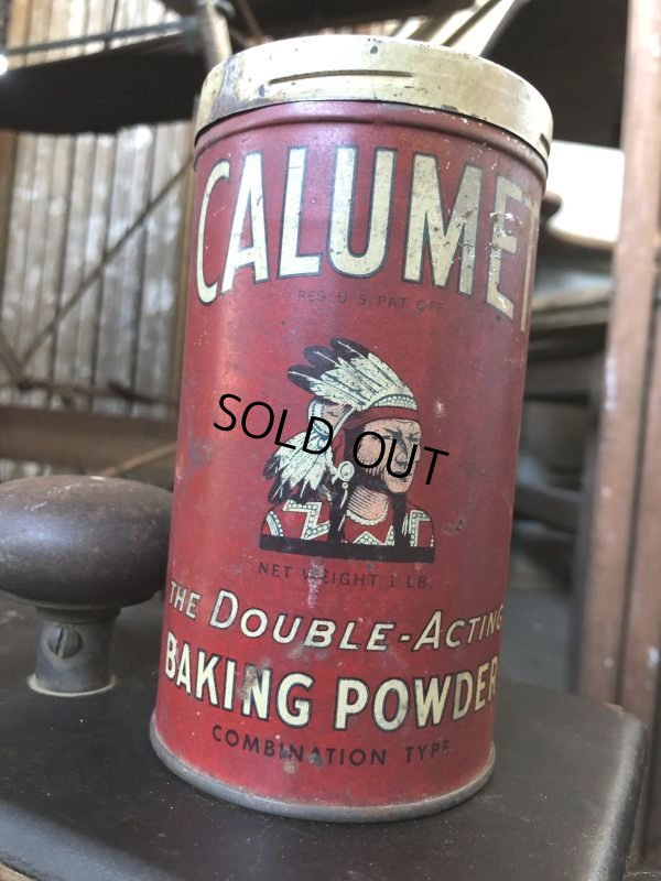 画像1: Vintage Calumet Baking Powder Tin Can 1 Pound (B416)