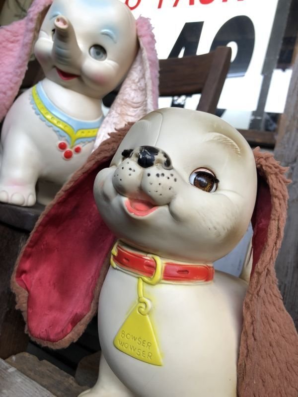 画像13:  60s Vintage Edward Mobley Arrow Sleep Eyes Rubber Squeak Dog (C432)