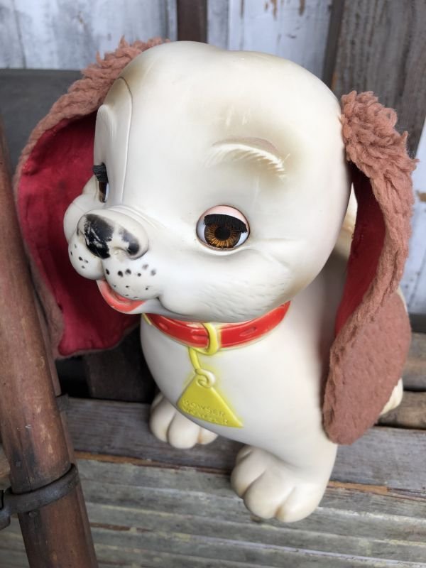 画像2:  60s Vintage Edward Mobley Arrow Sleep Eyes Rubber Squeak Dog (C432)