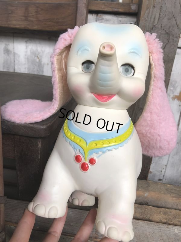 画像13:  60s Vintage Edward Mobley Arrow Sleep Eyes Rubber Squeak Elephant (C433)