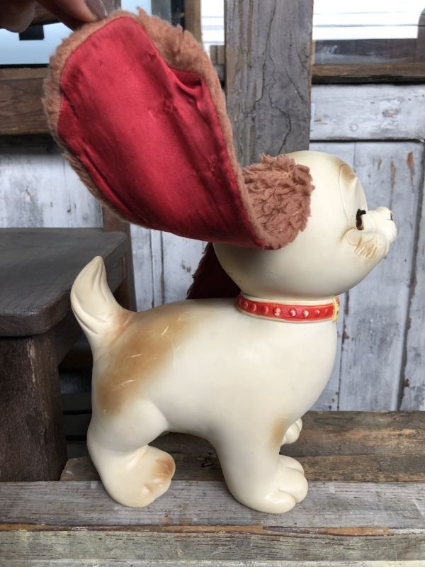 画像7:  60s Vintage Edward Mobley Arrow Sleep Eyes Rubber Squeak Dog (C432)