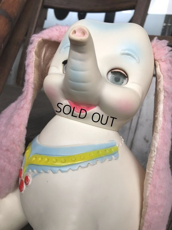 画像3:  60s Vintage Edward Mobley Arrow Sleep Eyes Rubber Squeak Elephant (C433)