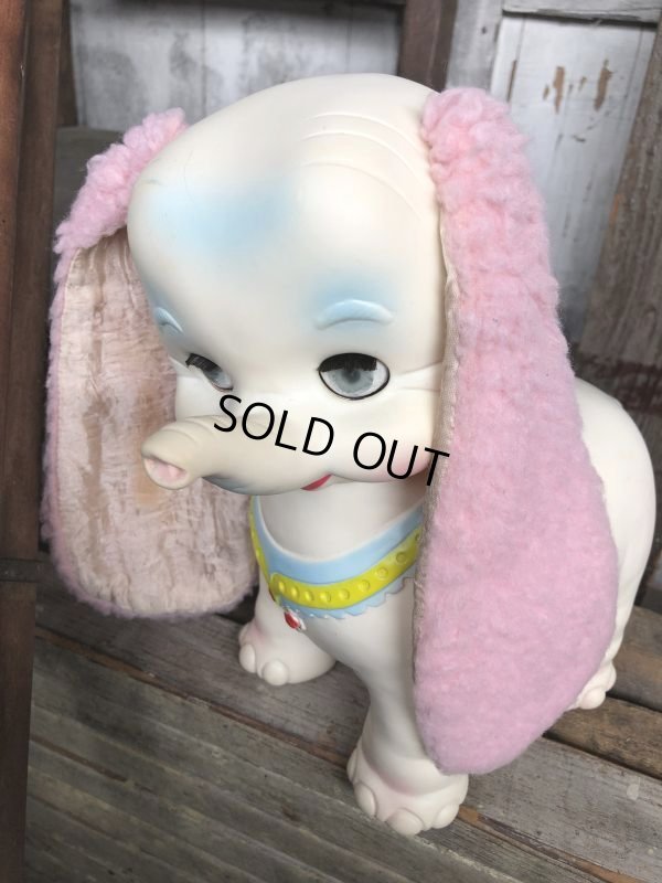 画像6:  60s Vintage Edward Mobley Arrow Sleep Eyes Rubber Squeak Elephant (C433)