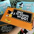 画像2: Vintage Disney Mickey Mouse Card Panel BACK TO SCHOOL WE GO! (C082)  (2)