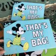 画像1: Vintage Disney Mickey Mouse Card Panel That's My Bag! (C081)  (1)