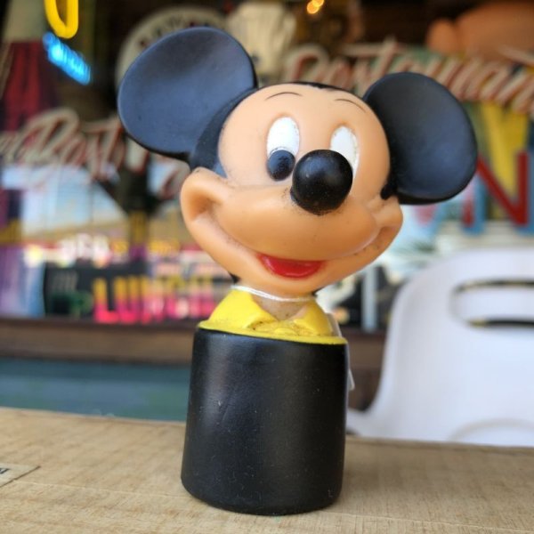 画像1: Vintage Disney Mickey Mouse Vinyl Toy (B447) 