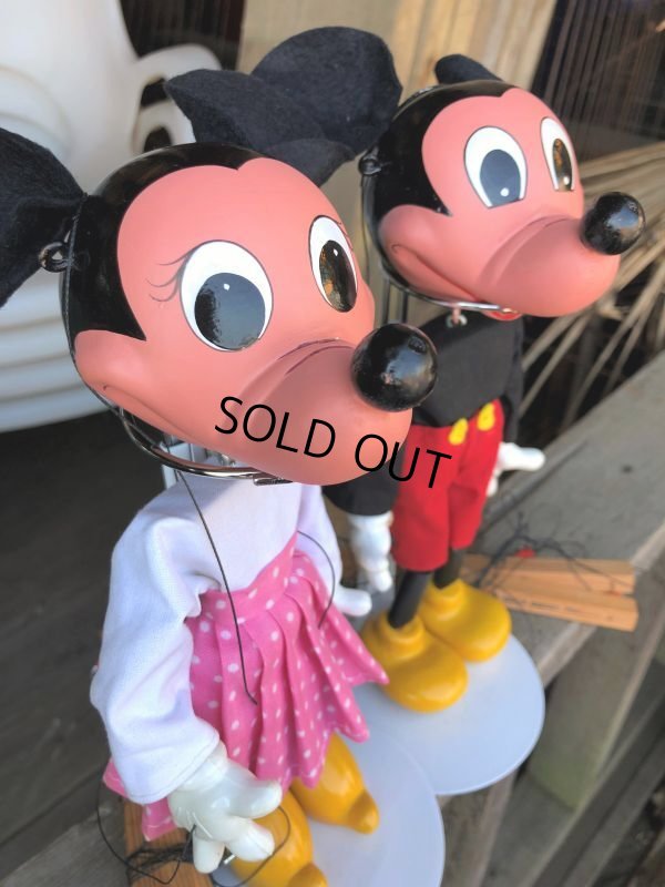 画像4: 70s Vintage Disney Pelham Puppet MIckey and Minnie Mouse Set (B451) 